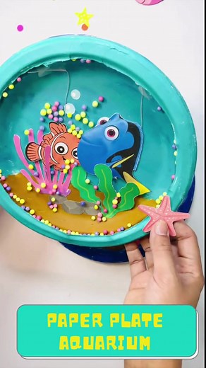Paper Plate Aquarium Craft for Kids