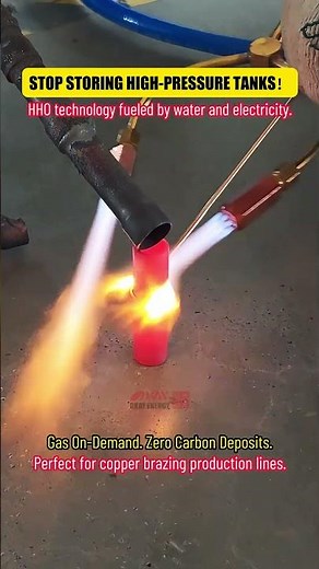 Stop storing high-pressure tanks, hho technology for copper brazing production lines. #copperbrazing