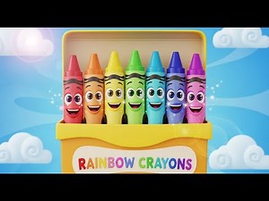 Learn Colors with Bright Crayons 🖍️🌈 | Preschool Color Video | Fun Crayon Color Adventure for Kids