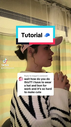 Easy Baseball Cap Bun Hairstyle Tutorial