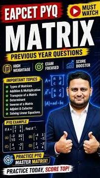 EAPCET Matrix Questions You MUST Practice ⚡