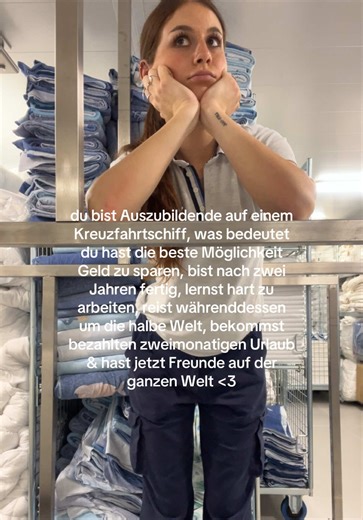 beste Entscheidung 😮‍💨😍🛳️ …aber um so schwerer fällt es mir zu realisieren, dass die Ausbildung einfach in 2,5 Wochen vorbei ist😧 Folgt mir gerne für mehr aus meinem Leben als Auszubildende an Bord 💌 Auch bei insta nehme ich euch so weit es geht mit: vanessakhnn #foryouu #cruiseship #crew #kreuzfahrtschiff #ausbildung