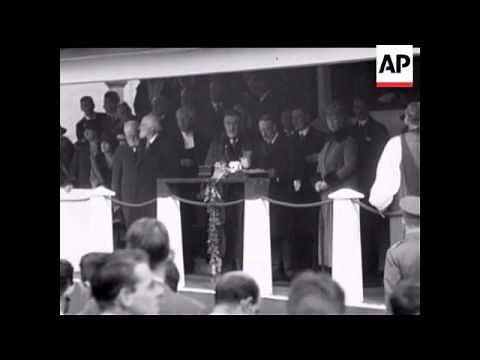 KING GEORGE V MAKES SPEECH - OPENS NEW BRIDGE AT NEWCASTLE ON TYNE - SOUND