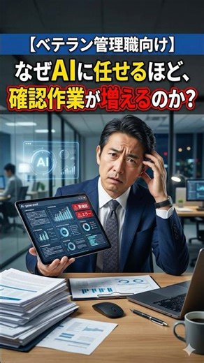 【ベテラン管理職向け】なぜAIに任せるほど、確認作業が増えるのか？