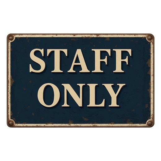 Astradesign Metal Sign "staff Only" Vintage Door Sign for Employee Area, Retro Metal, 20 X 30 Cm - Etsy