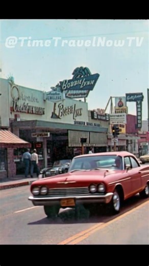 Vintage Bellflower Boulevard California 1960s Bobbie Lynn Shop, Crocker Citizens Bank, Retro Signage