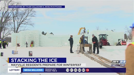 'A community effort' Mayville, NY residents build life-size ice castle for Winterfest
