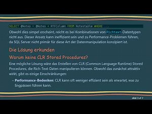 Kombinieren von zwei Spalten mit Richtext-Daten in SQL Server