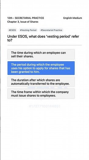 Understanding Vesting Period in ESOS Secretarial Practice