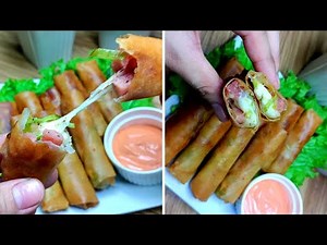 CHILI CHEESE EGG ROLL // CHEESY DYNAMITE LUMPIA // CHUBBYTITA