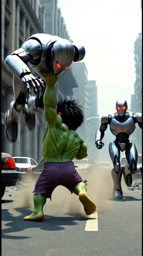 Baby Hulk vs Robots – Nonstop City Fight | Epic Battle! 🟢💥