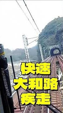 【前面展望】大和路快速 大和川の絶景！ Scenic River View: Yamatoji Rapid #Shorts#Levelcrossing #train