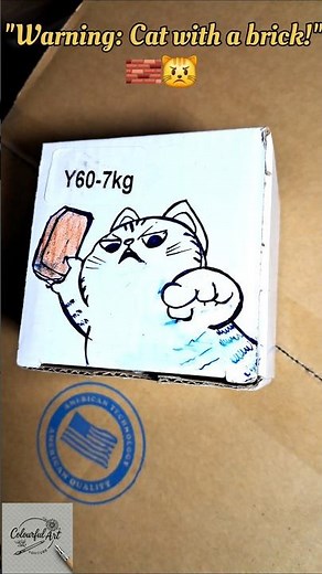 “Angry Cat Meme 😾🧱 | Cute & Funny Cat Animation”