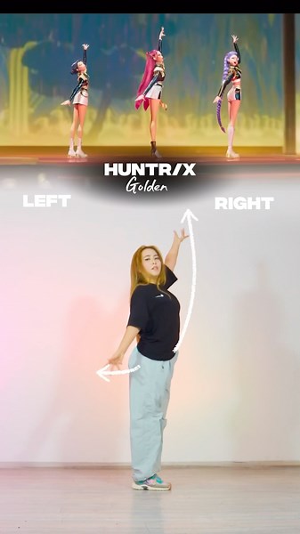 Kpop Demon Hunters|HUNTRIX - GOLDEN dance tutorial #kpopdemonhunters #huntrix #golden #dancetutorial
