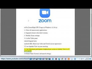 Fix Zoom High CPU Usage on Windows 11/10