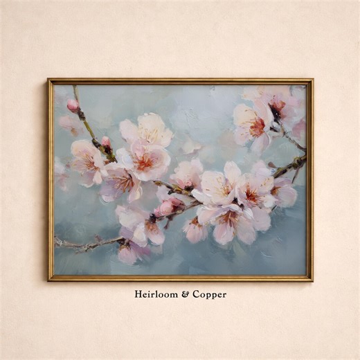 Botanical Kitchen Wall Art - Impressionistic Cherry Blossom, Cottagecore Kitchen Printable, European Vintage Kitchen Decor Digital Art 47 - Etsy