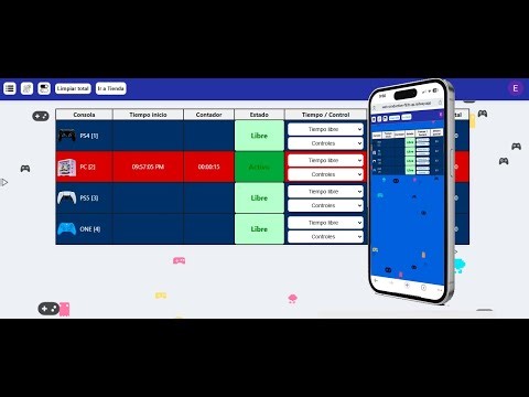 Web Ciber Control de Tiempos para Sala de VideoJuegos