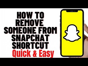 HOW TO REMOVE SOMEONE FROM SNAPCHAT SHORTCUT 2024