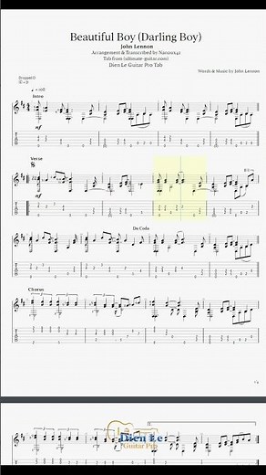 Beautiful Boy (Darling Boy) - John Lennon - Acoustic Guitar Arrangement