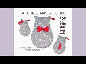 DIY Cat Christmas Stocking Sewing Tutorial
