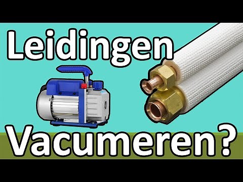 How do you connect and vacuum the pipes of an air conditioner?