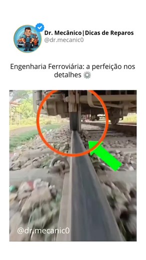 Dr. Mecânico | Dicas de Reparos on Instagram: "A Engenharia por trás dos Trilhos de Comboio ​Embora pareçam simples, os trilhos de comboio envolvem uma engenharia extremamente precisa. São projetados com um aço especial que combina dureza (para suportar toneladas e evitar deformações) com flexibilidade (para resistir a vibrações e variações térmicas). ​Cada detalhe — desde as soldas e o formato dos carris até à inclinação das curvas e o espaçamento dos dormentes — é calculado para reduzir o desg