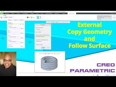 Creo Parametric - Sheetmetal - External Copy Geometry - Follow Surface Option