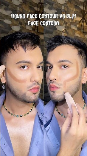 Round face or snatched?✨ Contour changes everything! #Makeup #Contour #Blush #Beauty