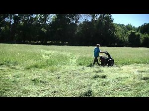 Cutting Hay with a BCS Tractor and Sickle Mower Attachment
