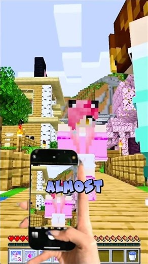 CASEY hits the innocent Axolotls but Kim saves it 🥹🩷 #minecraft #story #gaming
