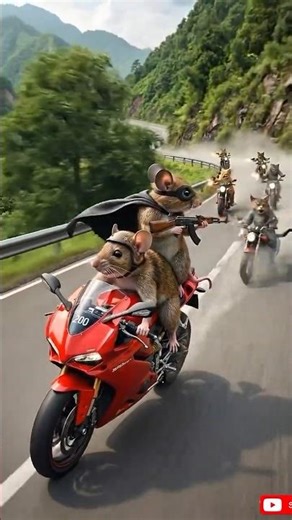 Rats are riding bikes and shooting devils.#actionshorts