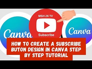 How to create a subscribe button design in canva step by step tutorial ‪@JaziStudioz‬ ‪@vidIQ‬