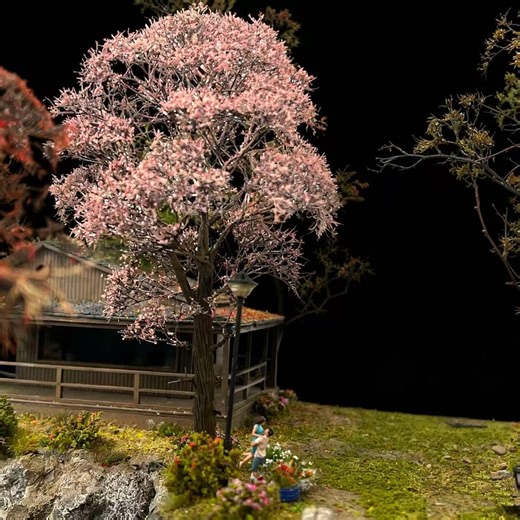 3.9/6.7in Pink Sakura Wire Tree | Cherry Blossom Model for Diorama, Dollhouse & Fairy Garden Scenery - Etsy