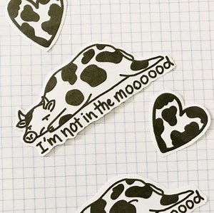 Mood Cow Sticker — for Decorations and More! - Etsy Canada