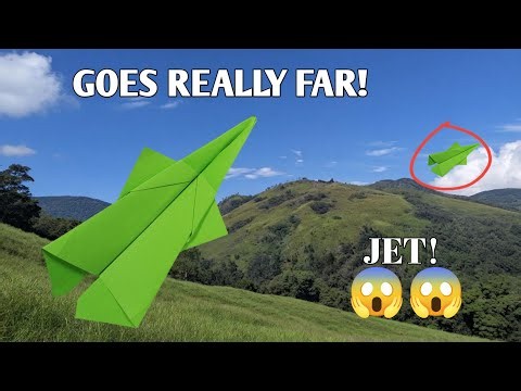 Easy Jet Fighter Paper Airplane That Flies Over 100 Feet!