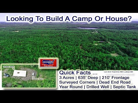 Land For Sale In Maine Just Acreage | 3 Acres Ludlow ME MOOERS REALTY
