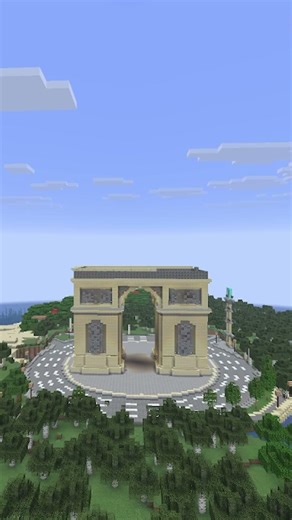 ARC DE TRIOMPHE in MINECRAFT Epic Construction Timelapse 🏛️⛏️ #minecraft #minecraftbuilding #gaming