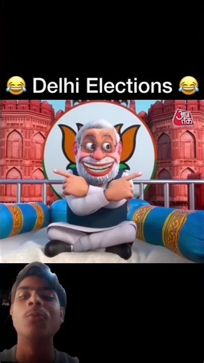 Delhi Elections 😂Cartoon Characters in a funny election scene!#funny #video #electi