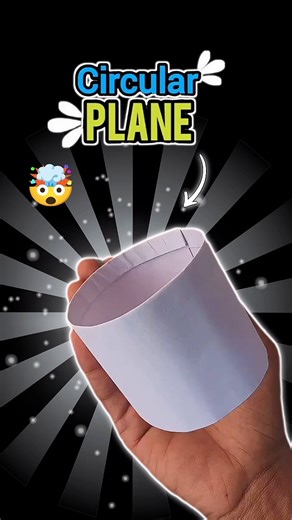 How to make the unique tube paper plane, homemade origami Paper circular airplane, #shorts