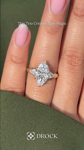 Is this Trilogy Ring the perfect 10/10? 😍 #drock #threestonering #marquisecutring