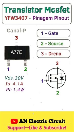 Transistor MOSFET Pinout | #shortsfeed