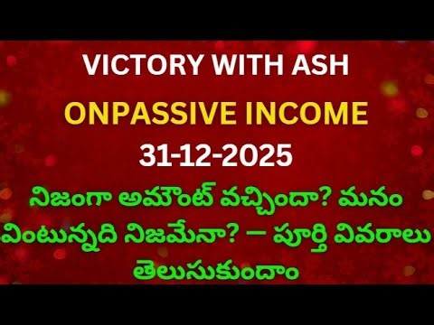 ONPASSIVE Income వచ్చిందా? Time Value ఎంత Important — Full Clarity in Telugu