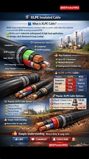 XLPE Insulated Cable#XLPEcable #ElectricalEngineering #PowerSystems #CableTechnology