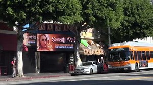 Hollywood January 2020 Los Angeles Metro Bus Displaying Rip Kobe