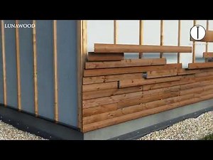 Guía de instalación de fachada horizontal con madera termotratada Lunawood
