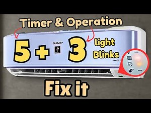 Sharp Mini Split AC 5+3 Light Blinks (Pattern) Error Code Explained