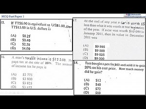 15,16,17&18 | Consumer Arithmetic | Multiple Choice 1 | CXC CSEC Mathematics