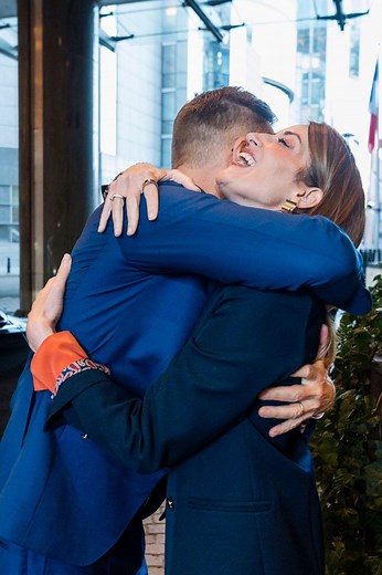 Moving Europe forward together 🇪🇺🇫🇮 With Finland's President Alexander Stubb at the European Parliament today. | Roberta Metsola