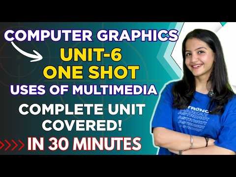 Computer Graphics Unit 6 One Shot 🔥| Uses of Multimedia| Complete In 30 Minutes| In Hindi