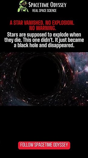 A 25-Solar-Mass Star Disappeared #blackhole #space #shorts